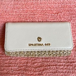 Spartina White Woven Wallet
